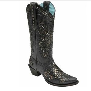 Corral Women's Lace And Studs Western Boots C2887